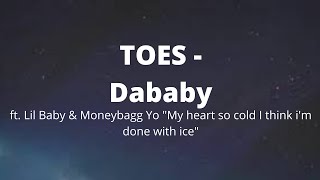 DaBaby - TOES (Lyrics) ft. Lil Baby \u0026 Moneybagg Yo