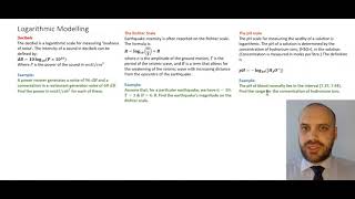 Logarithmic Modelling 3 Quick Examples