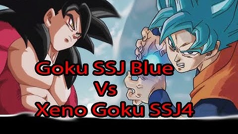 Goku SSJ Blue Vs Xeno Goku SSJ4 (Full Fight)