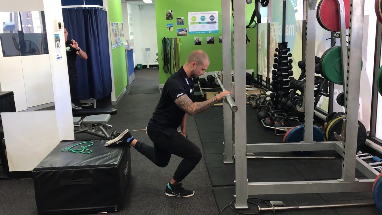 Assisted Rear Foot Elevated Split Squat - YouTube