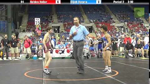 94 lbs. QF - Holden Heller (IL) vs. Elijah Varona ...