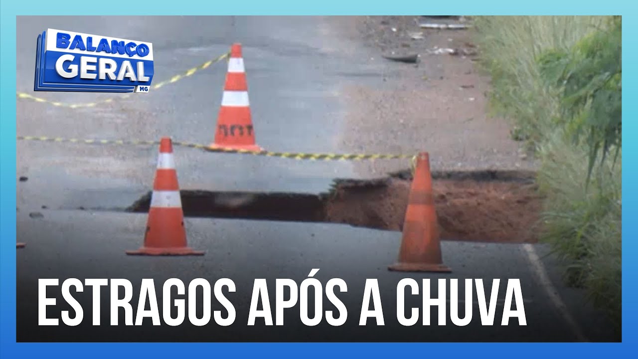 FORTES CHUVAS: Parte de avenida cedeu e deixou pista totalmente interditada
