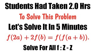 Solving An Insanely Hard Problem For High School Students