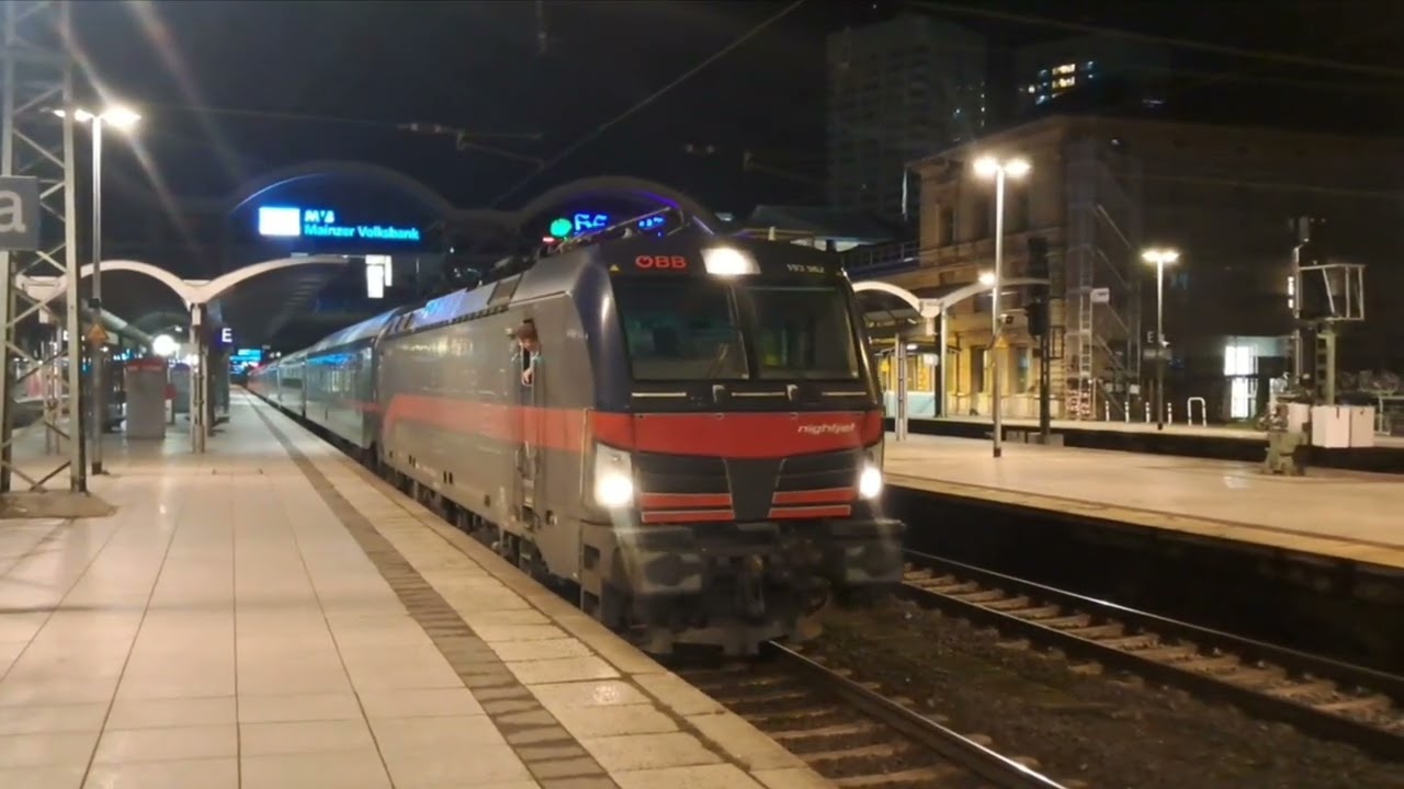 🚄Ankunft und Abfahrt des Nightjet-Zuges vom Mainz HBF nach Berlin HBF🚄
