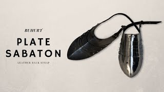Buhurt plate Sabaton with Leather Backstrap for BUHURT|SCA|Medieval combat sport by - HBC Armor