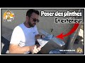 Poser des plinthes travertin en finition extérieur.