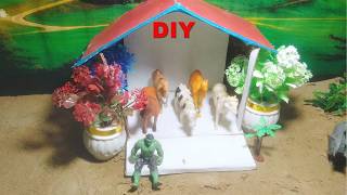 Mini Farm Construction with Tractor | Cow, Camel &amp; Horse + Automatic Water System@DIyCraftCreater