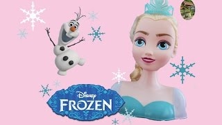 Disney FROZEN Elsa Styling Head Doll Review | Unbox Queen Elsa and learn how to braid with