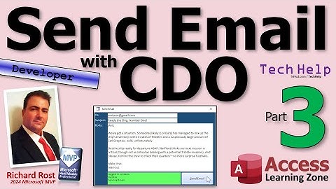 Send Email Using CDO in Microsoft Access Instead of DoCmd.SendObject and Outlook, Part 3