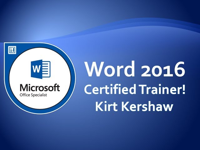 Word 2016 Basics, Beginner, First Look at Word 2016 Overview Tutorial