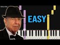 Leonard Cohen - Hallelujah | EASY Piano Tutorial by Pianella Piano