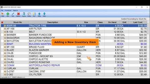 TRIMS Inventory & Purchasing - Adding a New Inventory Item