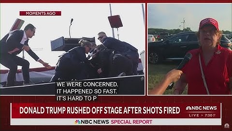 'It happened so fast' | Witness describes moment shots were fired at Donald Trump rally