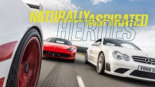 Mercedes CLK Black Series vs Porsche 997 GT3RS vs Ferrari 458 | Naturally Aspirated Heroes Ep 7 | 4K