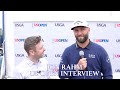 Jon rahm gives conor moore some golf impression tips