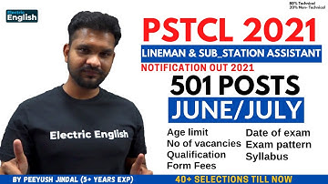 PSTCL Assistant Lineman 2021 & Sub-Station Assistant Recruitment Out | Syllabus, Exam Date & Pattern