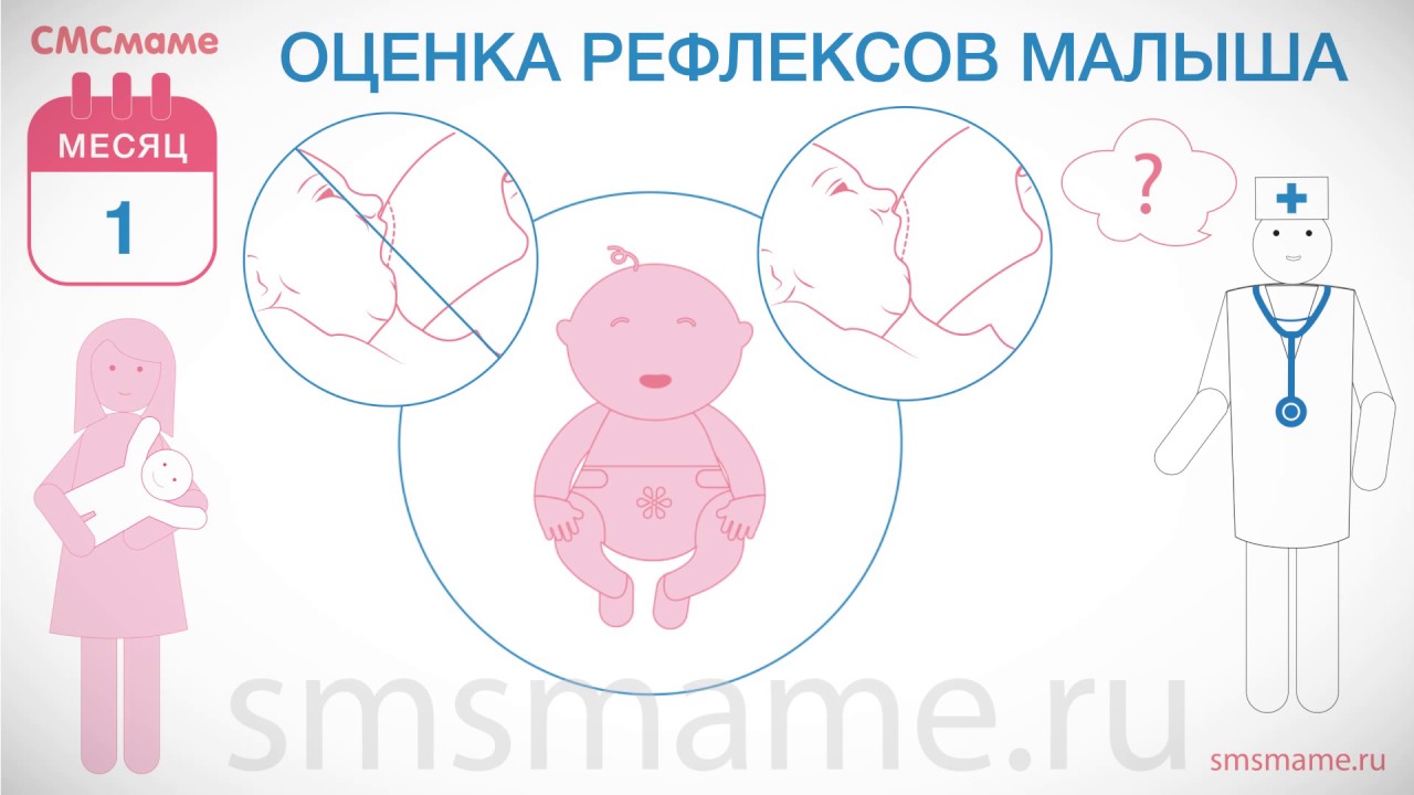 Новорожденный 1 месяц - рефлексы младенца