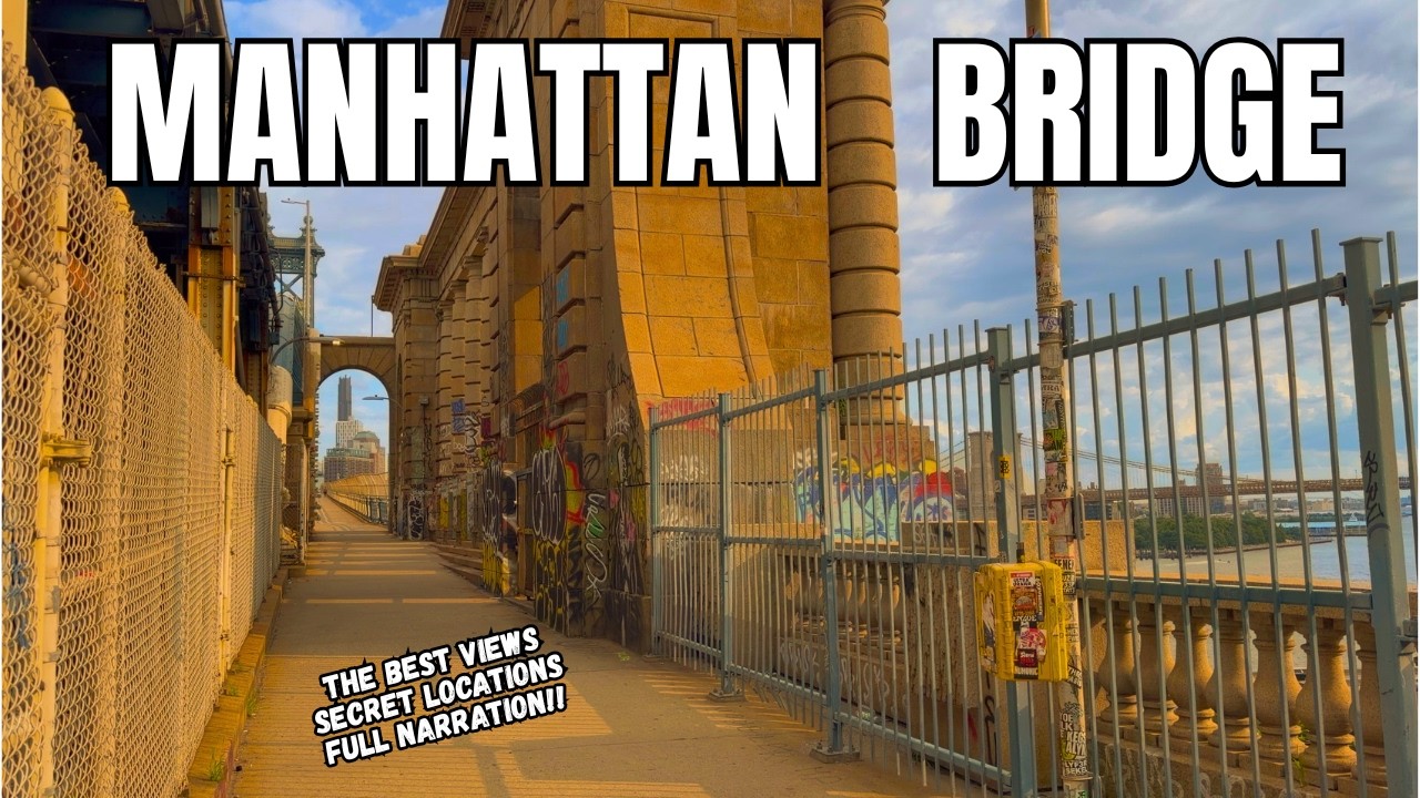MANHATTAN BRIDGE: Walking Manhattan To Brooklyn - INSANE NYC VIEWS | 4K HDR