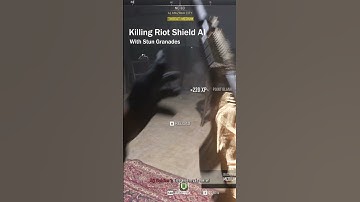DMZ Killing Riot Shield AI with Stun Granade #cod #dmz #mw2 #warzone #gaming #modernwarfare #shorts