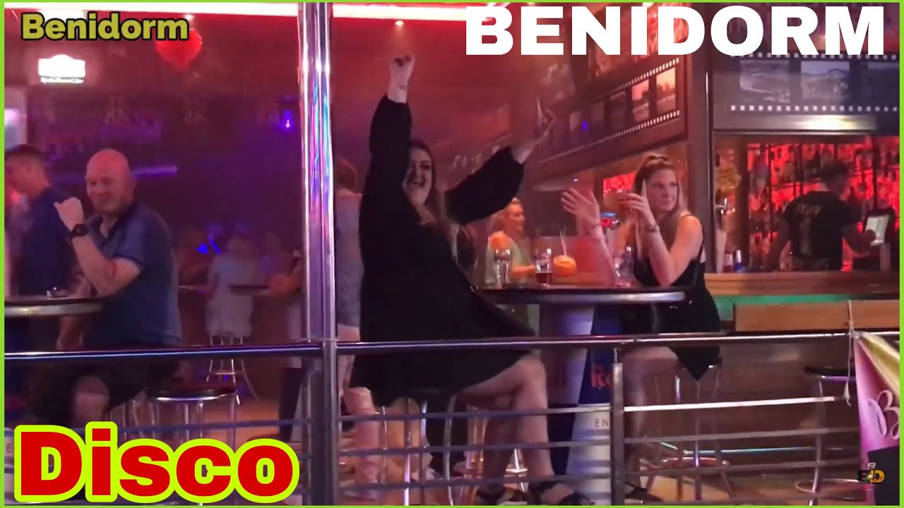 BENIDORM it’s Disco Time English street weekend Night 