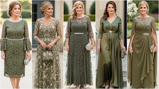 Olive Green Dresses For Mother Of The Bride - Stylish Mother Of The Bride Outfits In Olive Green