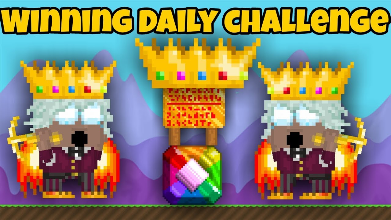 Winning Daily Challenge Growtopia YouTube