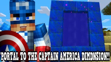 Minecraft How To Make A Portal To The Captain America Dimension - Captain America Dimension!!!