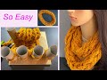 🌹 Easy! Knit a Beautiful infinity Scarf with Toilet Rolls | लू रोल्स के साथ इनफिनिटी स्कार्फ बुनें