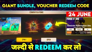 FREE FIRE REDEEM CODE TODAY | FF NEW REDEEM CODE | RAMPAGE PARTY REDEEM CODE | BUNDLE REDEEM CODE