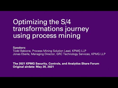 Optimizing the S/4 transformations journey using process mining