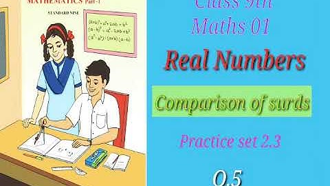 class 9th maths-01 Real Numbers comparison of Surds Practice set 2.3  Q.5