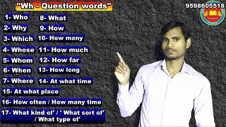 Level78 | Wh  Questions Words | Basic English Grammar  ISL