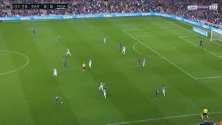 اهداف مباراة برشلونة 2-0 ملقا تعليق سوار الذهب