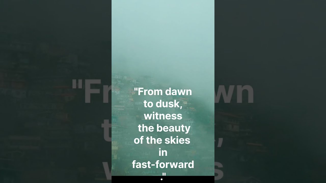 "Watch the sky dance in this mesmerizing cloud time-lapse!" 