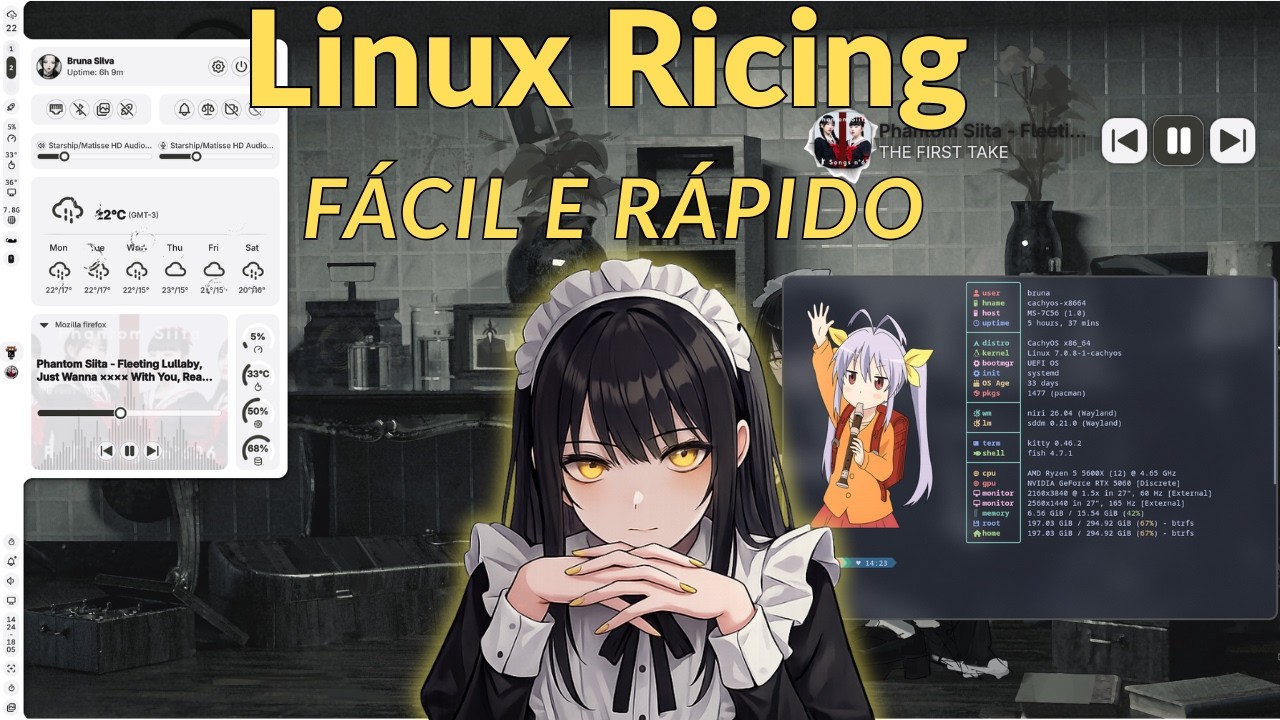 Meu rice no Linux em Detalhes (Niri + Noctalia = Fácil e Rápido) - YouTube