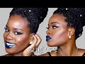 Blue Lips &amp; Smokey Cat Eye Makeup Tutorial