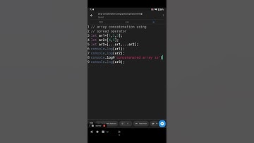 Array concatenation using spread operator in JavaScript #programming #shorts #youtube  #javascript