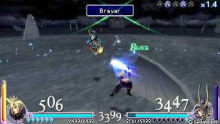 Dissidia Final Fantasy: Cloud lv100(NO equip/accessory/summon) vs. WoL lv105(max difficulty)