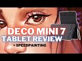 Xppen deco mini 7 full review india 2021  xp pen tablet review  portrait  speedpainting by artma