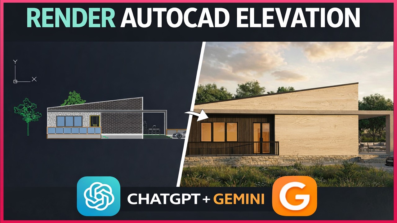 From AutoCAD Floor Plan to Realistic Render Using AI (Step-by-Step ...