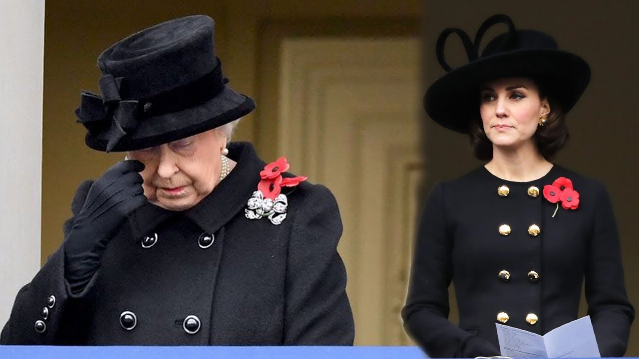 This is why Kate Middleton and The Queen wear THREE poppies - YouTube