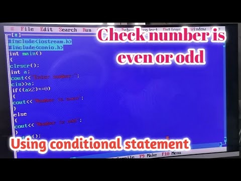 How to check number is even or odd in c++ ? || By using conditional ...