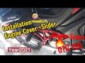 Installation of Engine Cover + Slider-🏍Honda Supra GTR 150