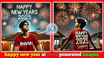 HAPPY NEW YEAR BOY AI IMAGE 2025 | AI IMAGE VIDEO EDITING | BING IMAGE CREATOR | HAPPY NEW YEAR 2025
