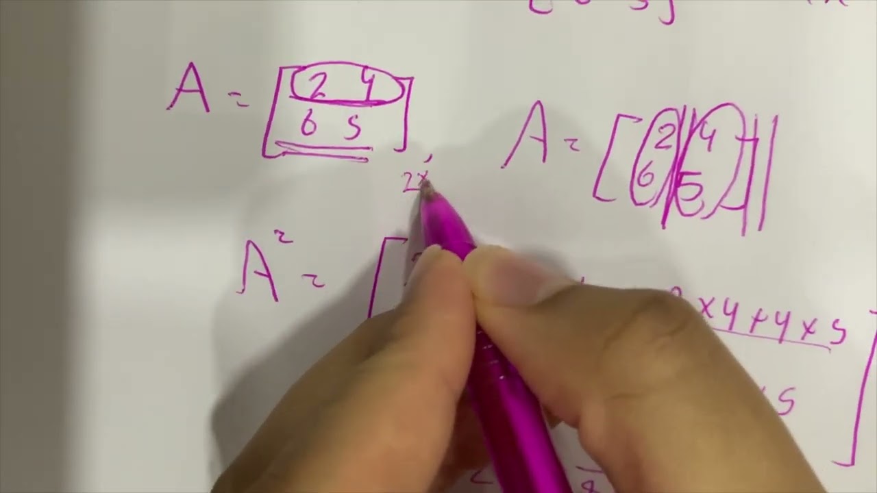 العمليات على المصفوفات 3 امثلة على العمليات