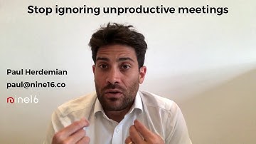 Stop ignoring unproductive meetings
