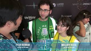 Tyler Berman and Mallory Reese Carpet Interview at MultiCon for Love on the Spectrum