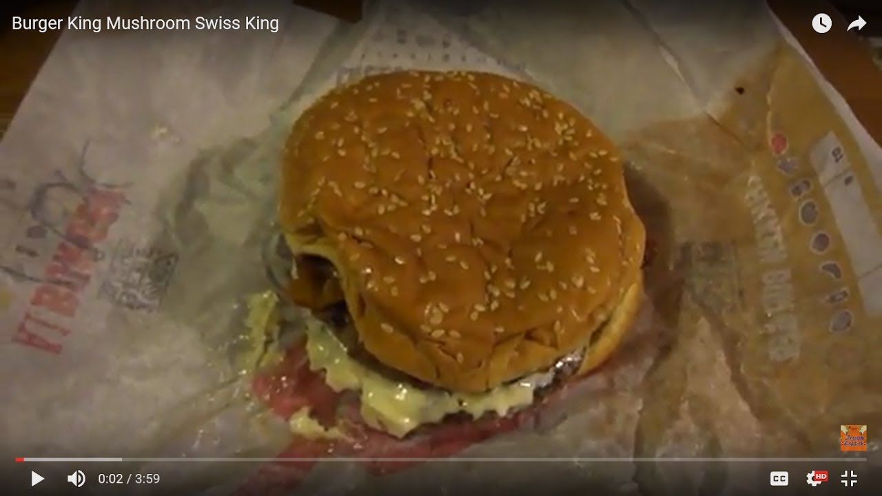 Burger King Mushroom Swiss King YouTube