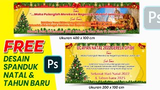 Desain Spanduk Natal 2022 dan Tahun Baru 2023 - Free PSD screenshot 5