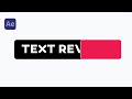 How to create a cool  animated text reveal in  after effect